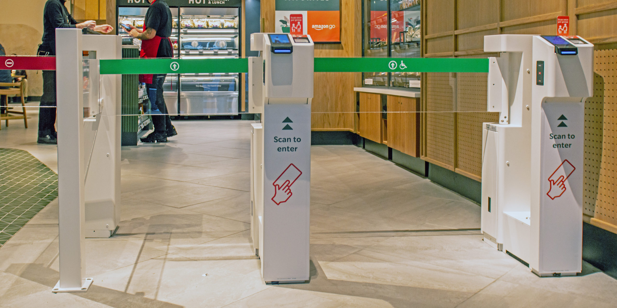 Amazon Go turnstiles