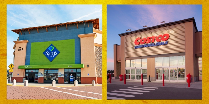 Storefronts for Sam's Club and Costco