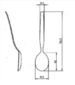 Resolución N° 2418-2009/TPI-INDECOPI: While the angle of the handle to the horizontal line or the depth of the concave part of the teaspoon [is slightly different] from the standard shape [...] the object is not an original work, due to the common form of others teaspoons.[78]